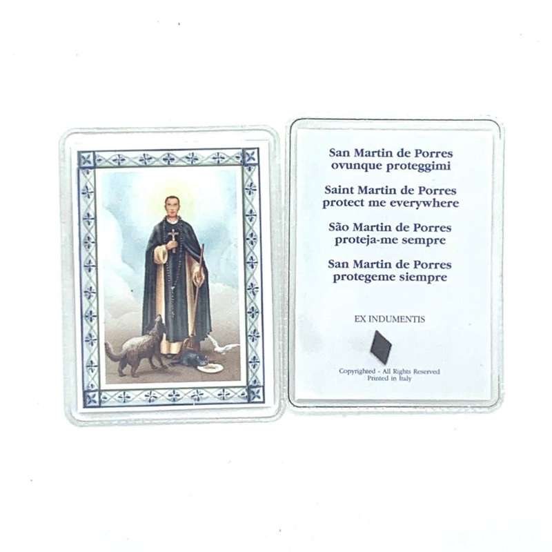 St Martin De Porres Relic Holy Card