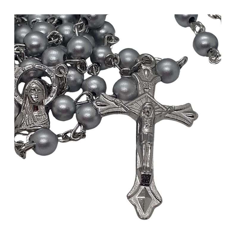 Silver Small Bead Rosary