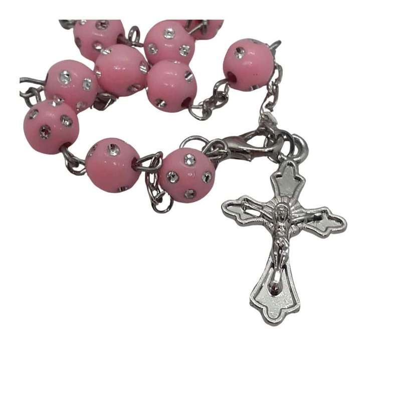 Pink Diamante Decade Rosary