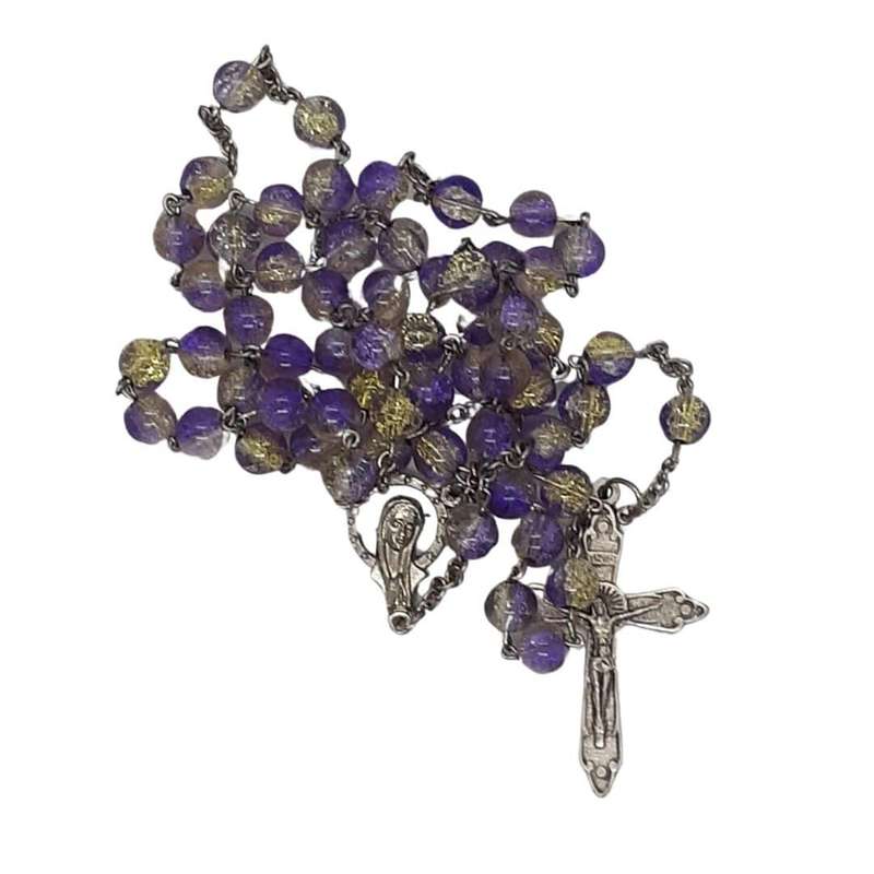 Purple and Yellow Rosary