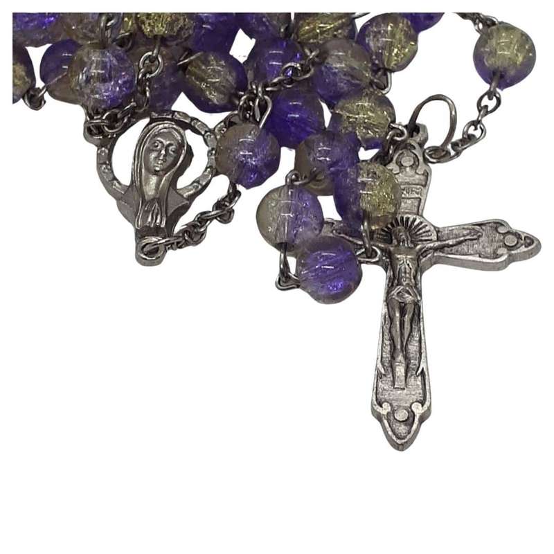 Purple and Yellow Rosary