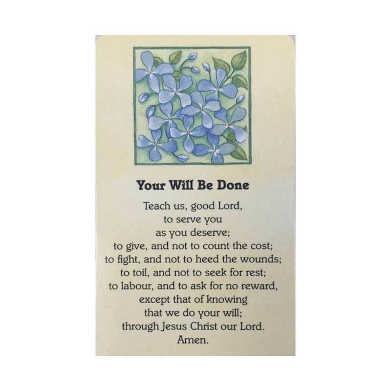 Your Will Be Done Holy Card