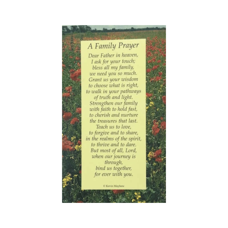 A Family Prayer Holy Card