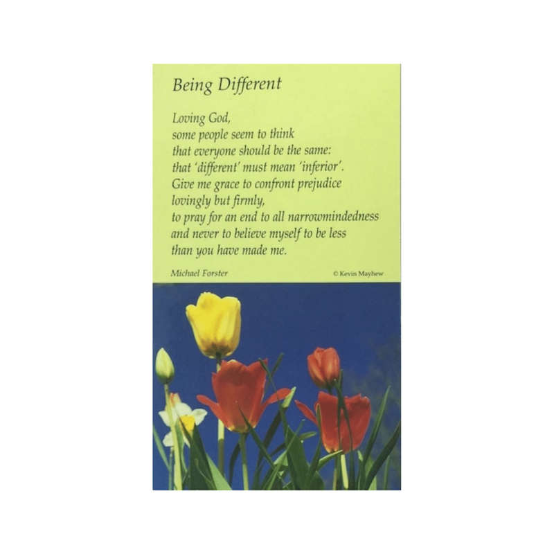 Being Different Holy Card