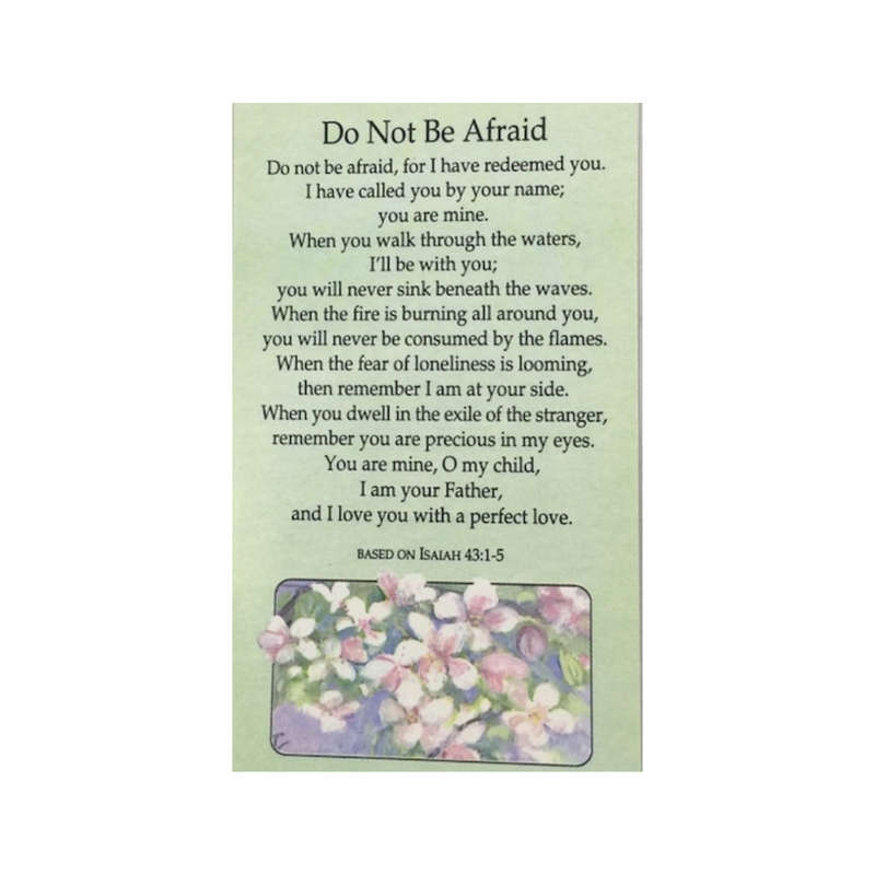 Do Not Be Afraid Holy Card