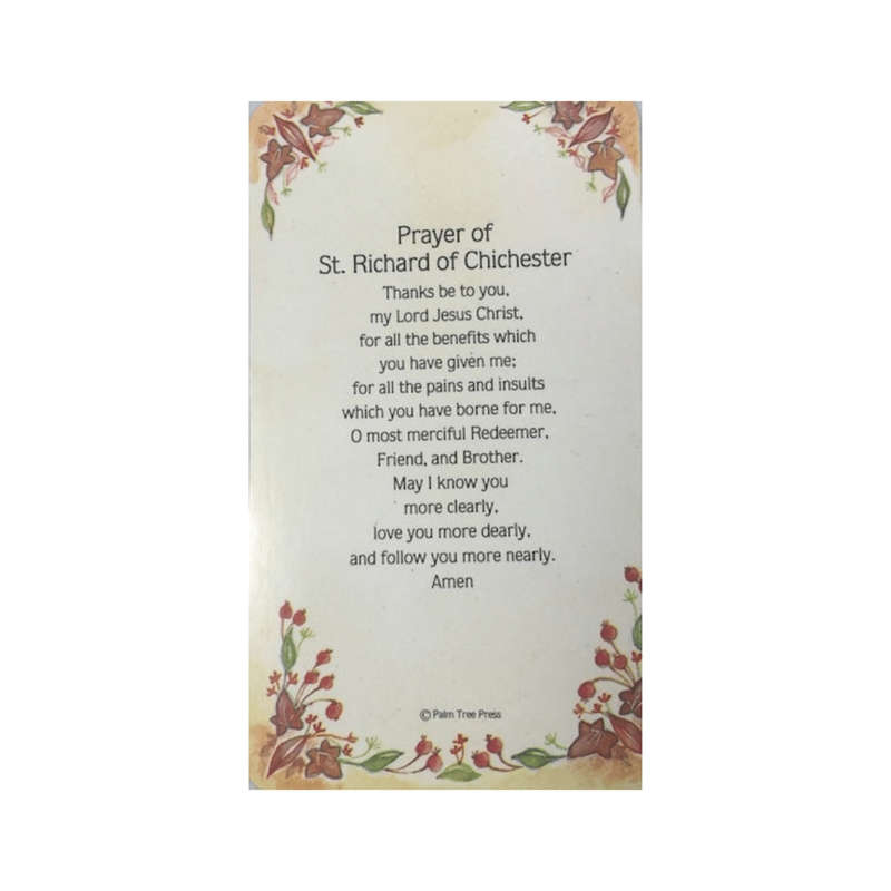 Prayer of St Richard of Chichester Holy Card