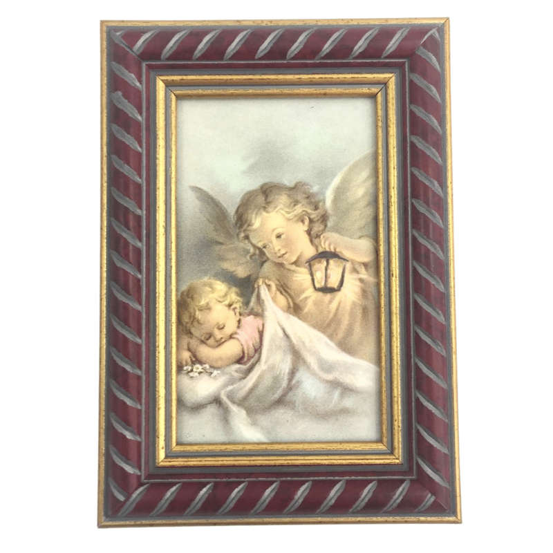 Small Guardian Angel with Sleeping Baby Picture