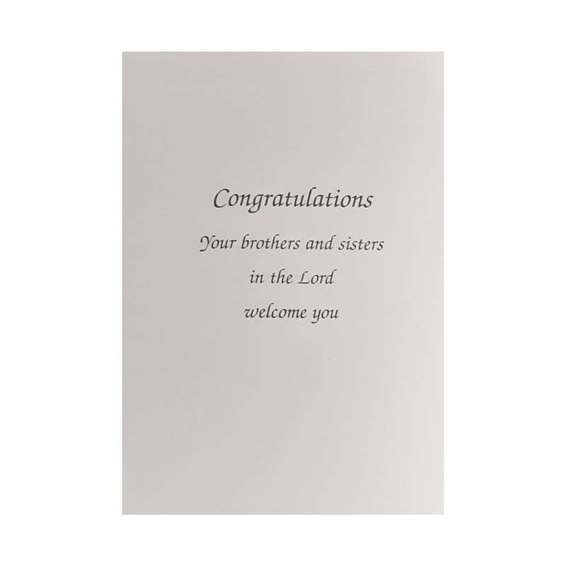 White Baptism Card