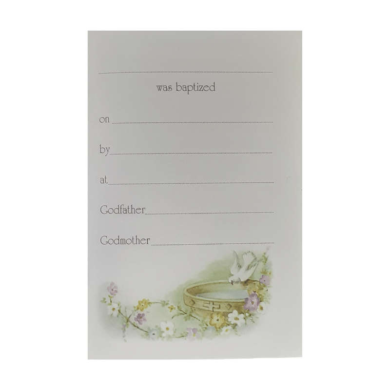 Keepsake Baptism Card