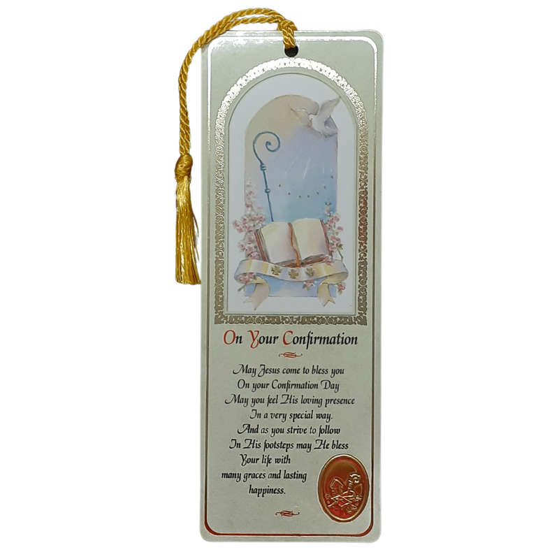 Beige Confirmation Bookmark