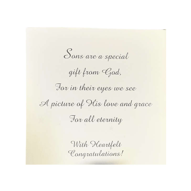 God Bless Your  New Son Card