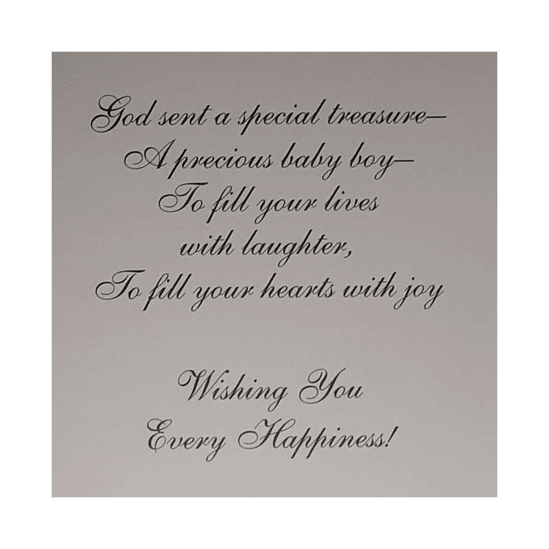 God Bless Your New Son Card