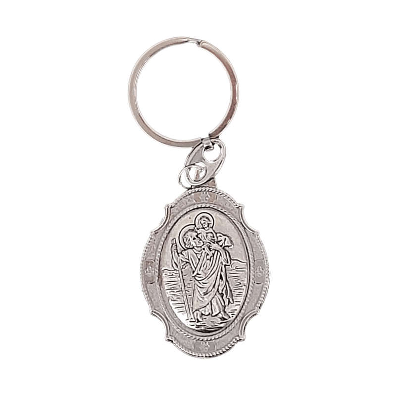 Pretty St Christopher Keyring