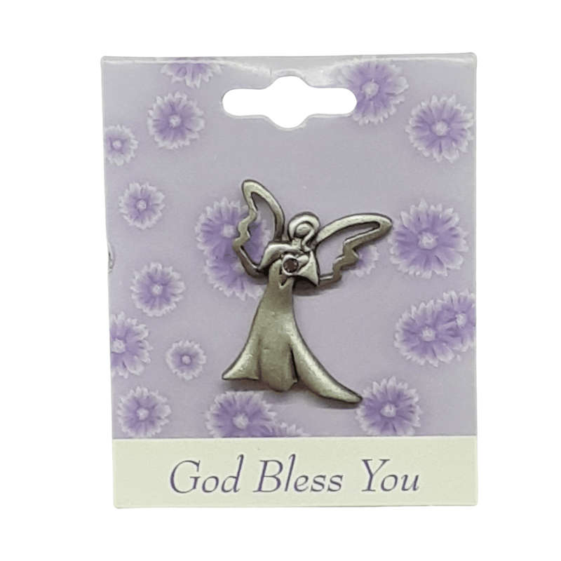 God Bless You Angel Pin