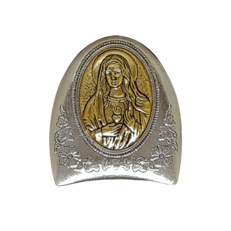 Silver  and Gold Immaculate Heart of Mary Plaque