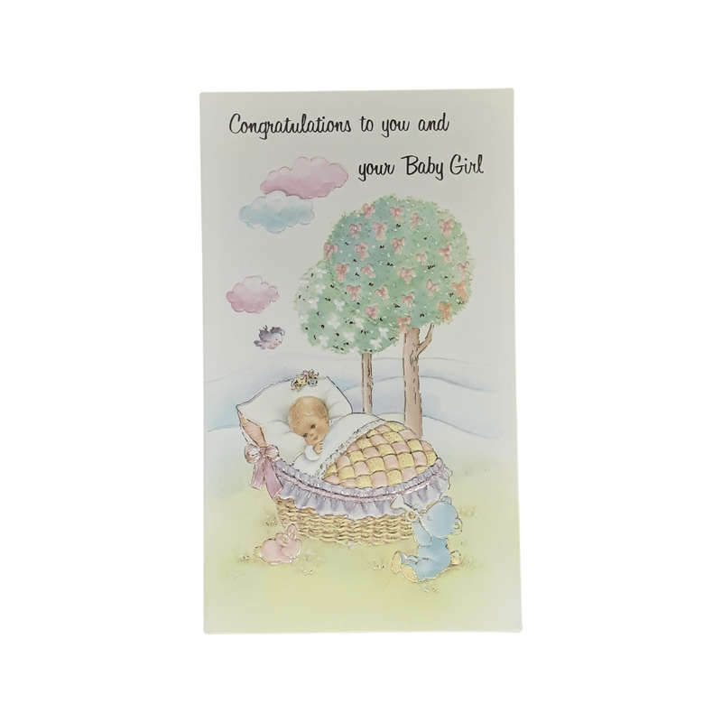 Baby Congratulations Card - Girl