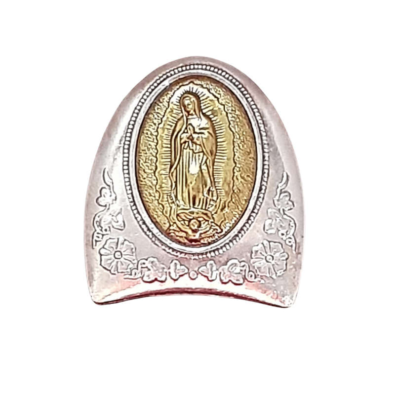 Silver and Gold Our Lady of Guadalupe Plaque