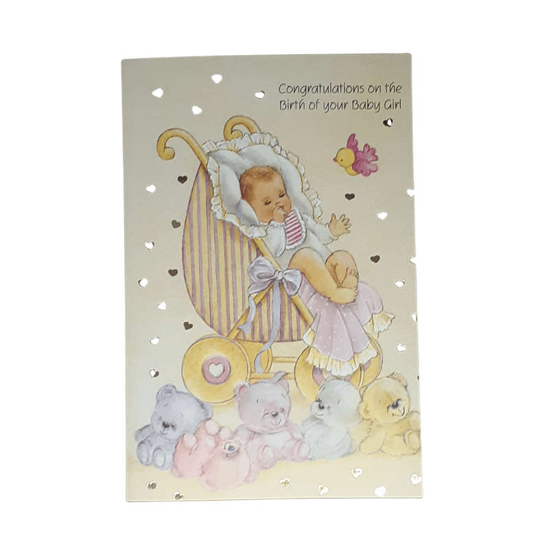 Baby Congratulations Card - Girl