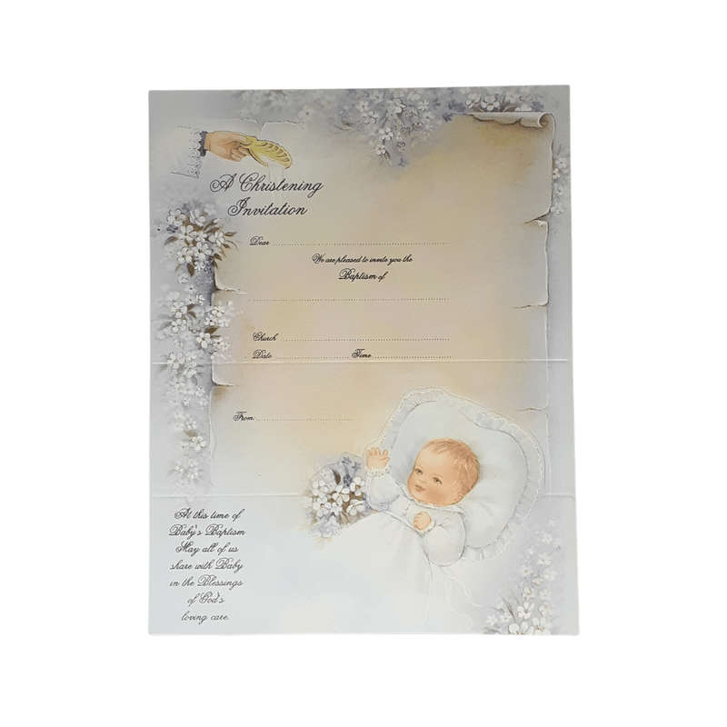 Boy Baptism Invite