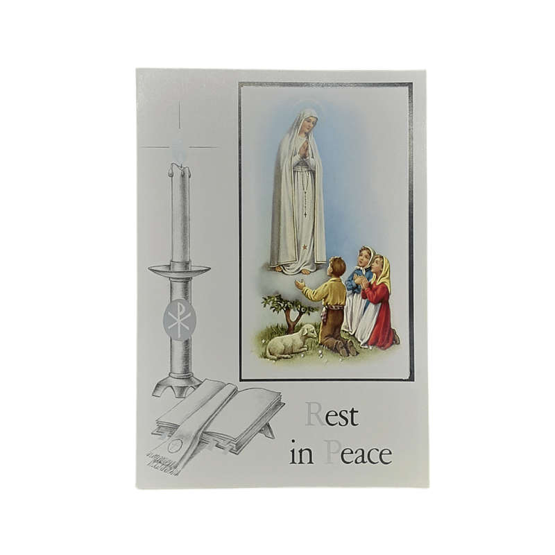 Rest in Peace Mass Card Our Lady of Fatima