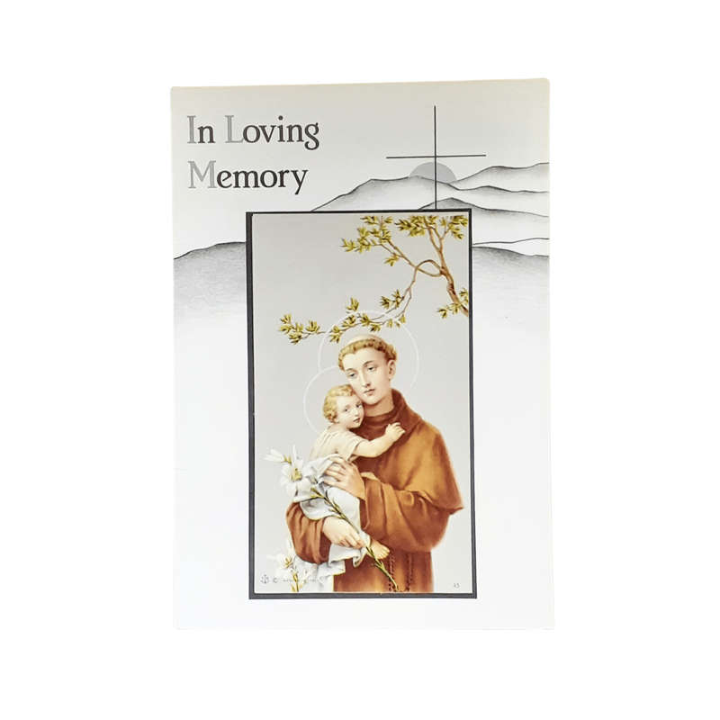 In Loving Memory Mass Card Saint Anthony