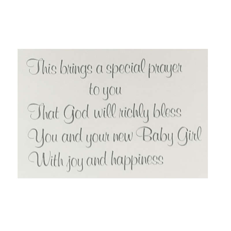 Girl Baby Congratulations Card