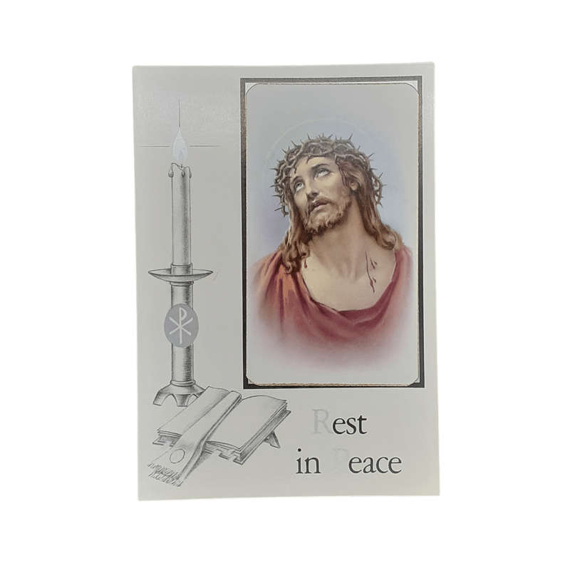 Rest in Peace Mass Card  Jesus Face