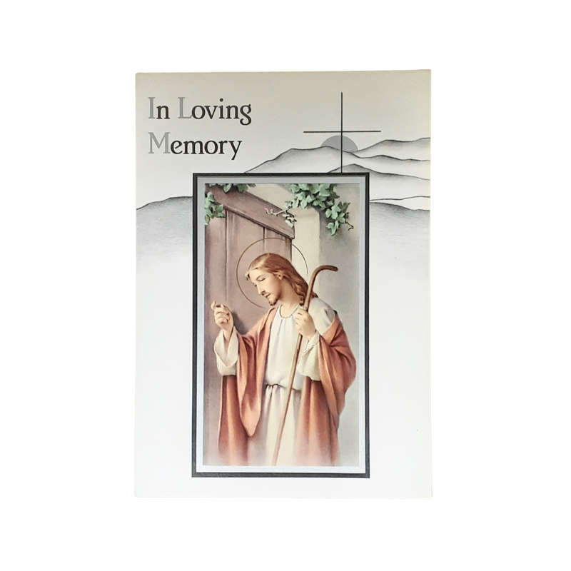 In Loving Memory Mass Card Jesus Knocking