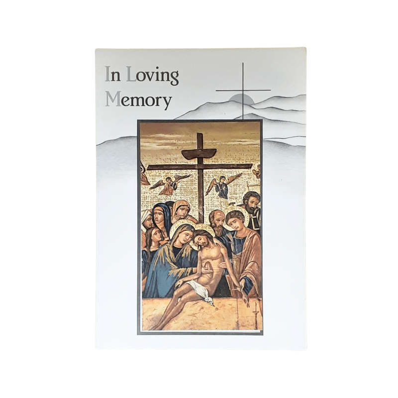 In Loving Memory Mass Card Jesus Taken From The Cross