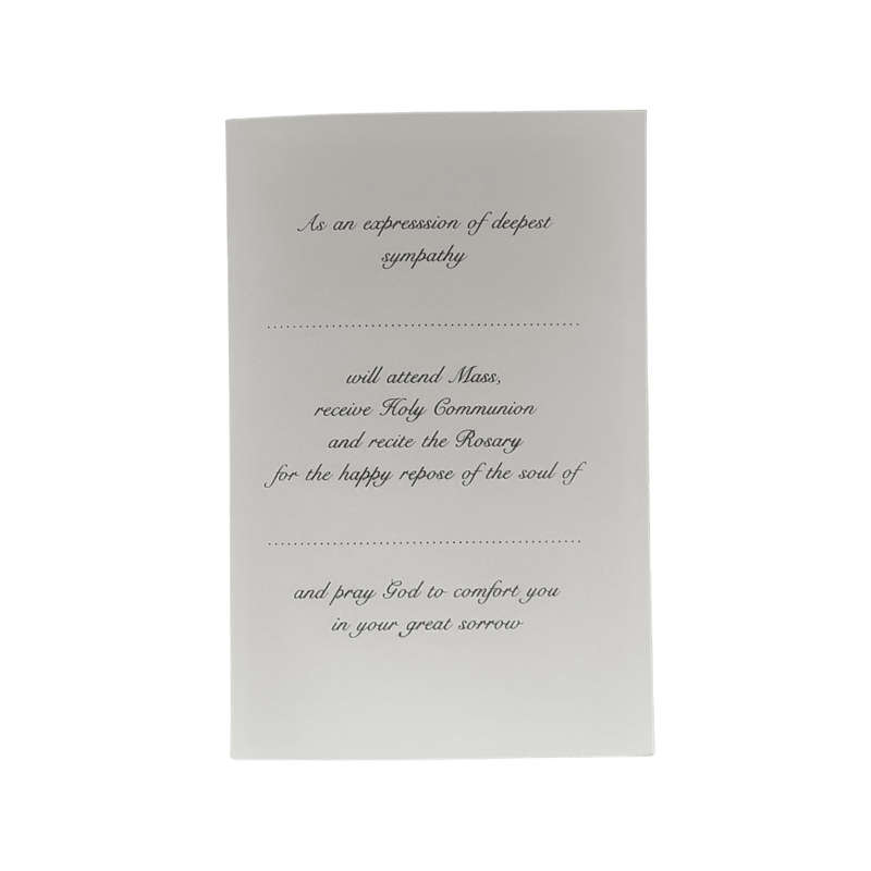 Deepest Sympathy Mass  Card