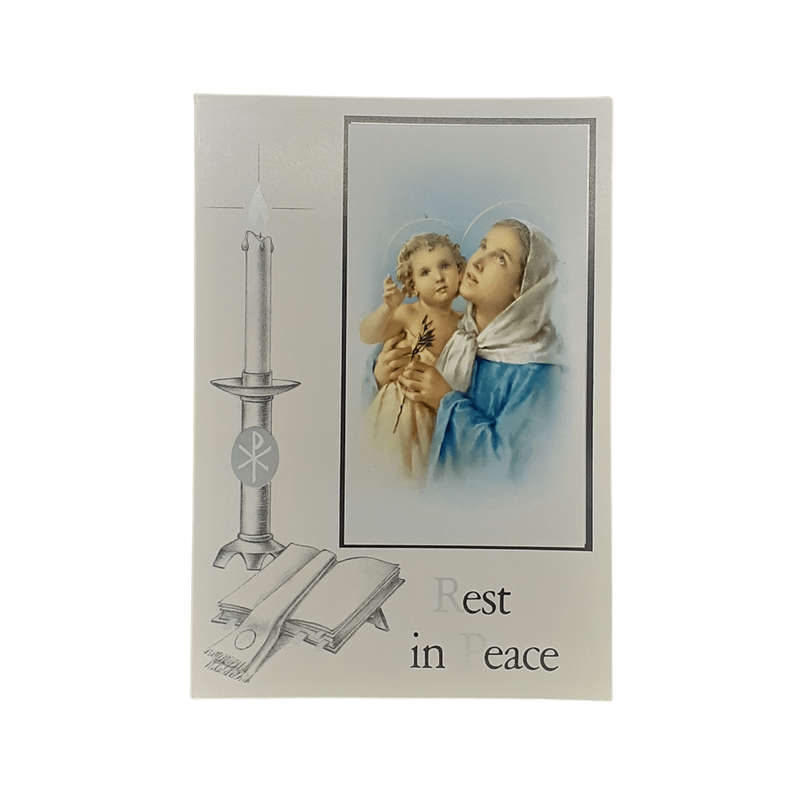 Rest in Peace Mass Card Mary and Jesus