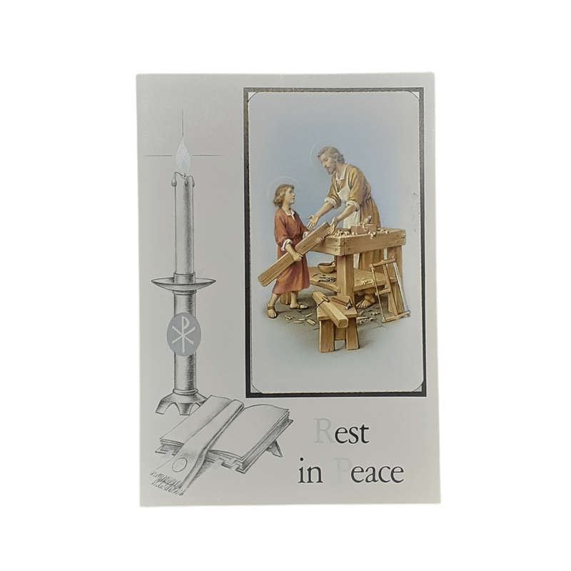 Rest in Peace Mass Card St Joseph the Carpenter