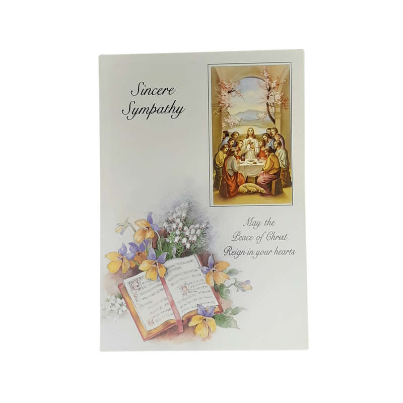Sincere Sympathy Mass Card Last Supper
