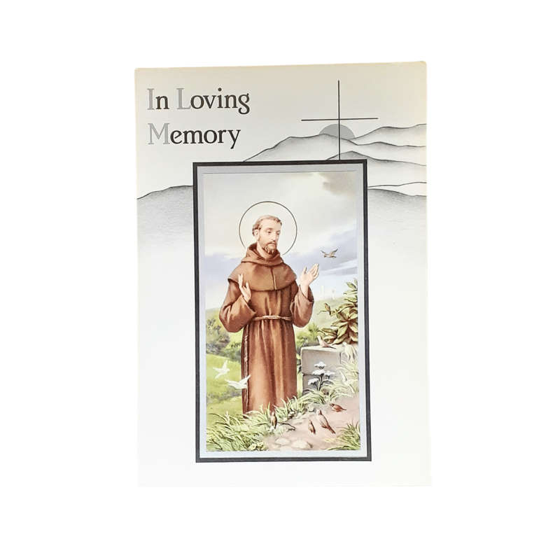 In Loving Memory Mass Card Saint Francis