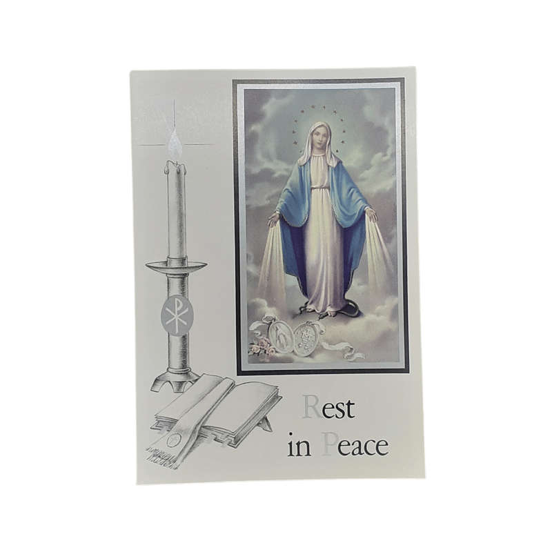 Rest in Peace Mass Card Mary of the Miraculous Medal