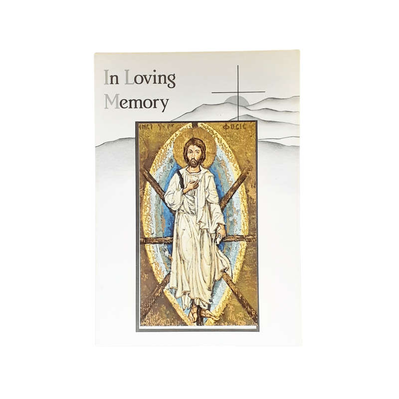 In Loving Memory Mass Card Jesus Icon