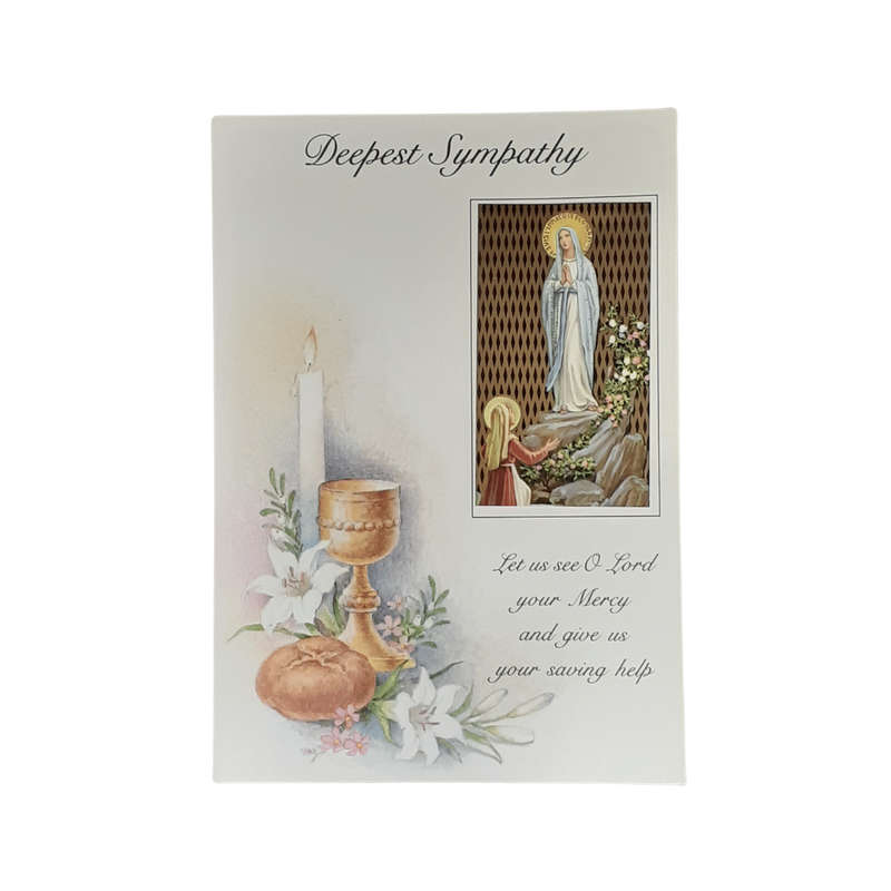 Deepest Sympathy Mass Intention Card- Lourdes