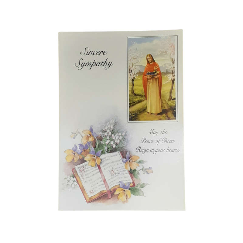 Sincere Sympathy Mass Intention Card Jesus