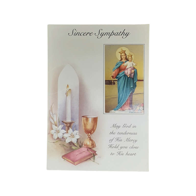 Sincere Sympathy Mass Card Mary