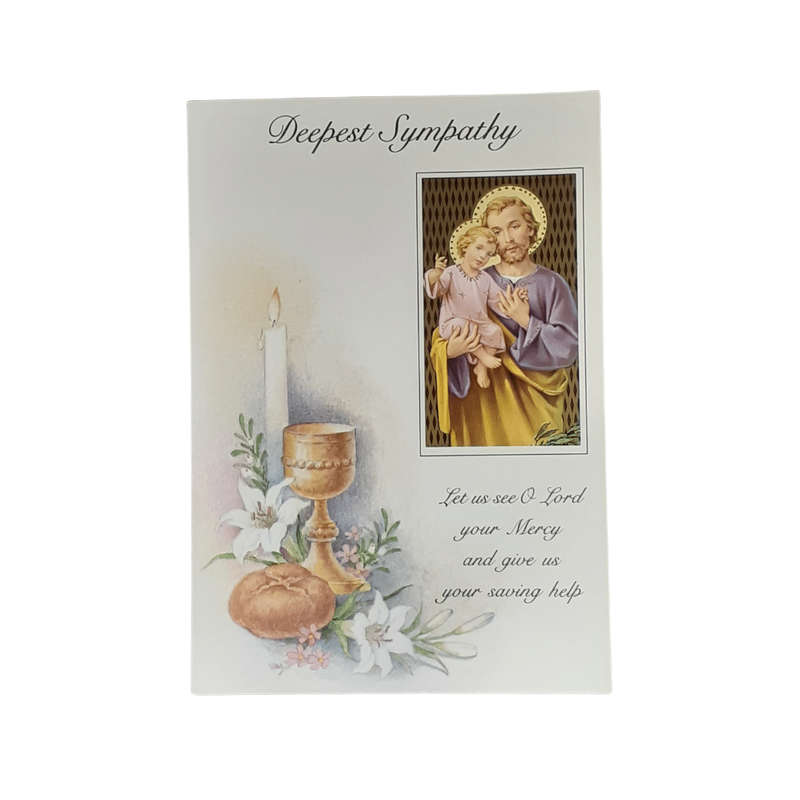 Deepest Sympathy Mass Intention Card St Joseph