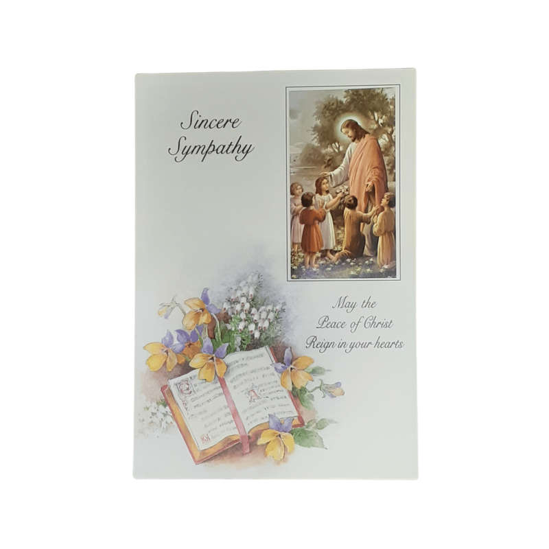 Sincere Sympathy Mass Intention Card - Jesus and Children