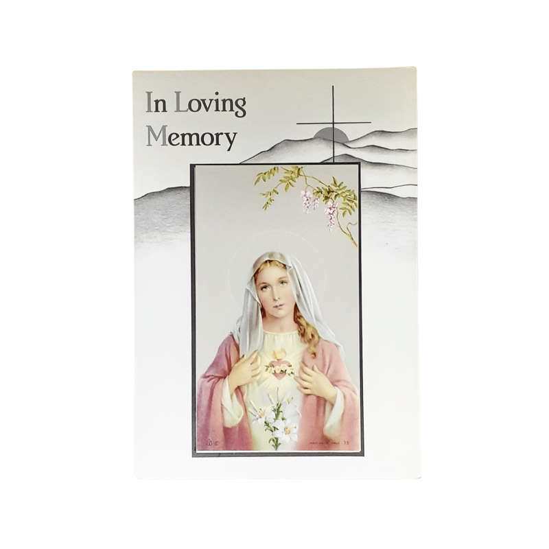 In Loving Memory Mass Card Immaculate Heart