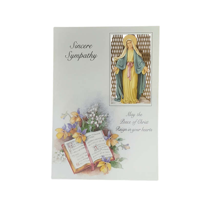 Sincere Sympathy Mass Card Our Lady of Grace