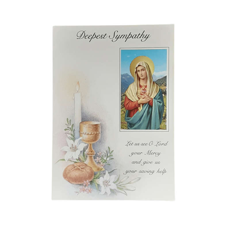 Deepest Sympathy Mass Intention Card - Our Lady