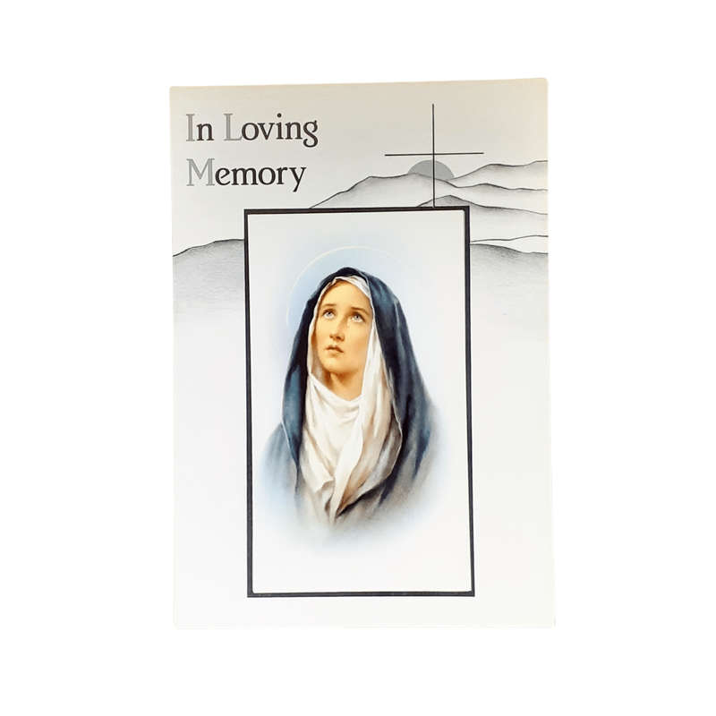 In Loving Memory Mass Card Sorrowful Mother