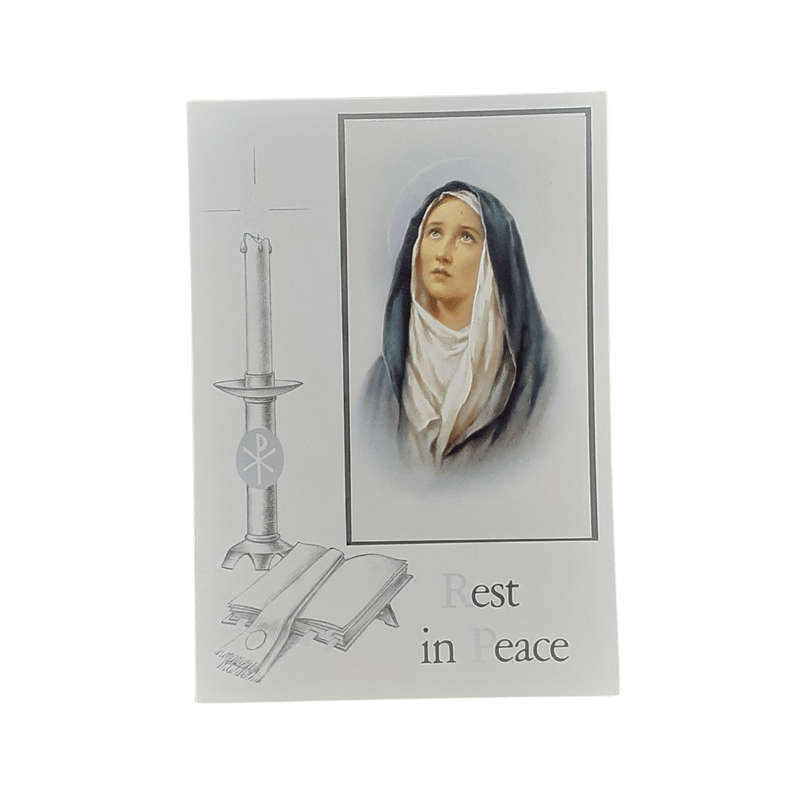 Rest in Peace Mass Card Sorrowful Mary