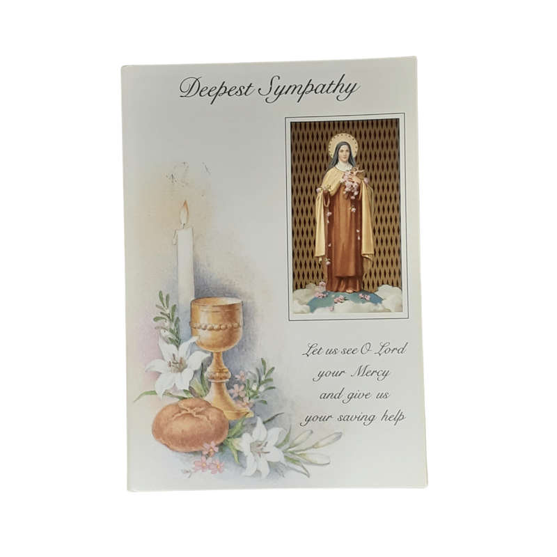 Deepest Sympathy Mass Intention Card - St Therese
