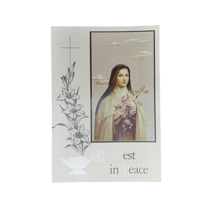 Rest in Peace Mass Card St Therese