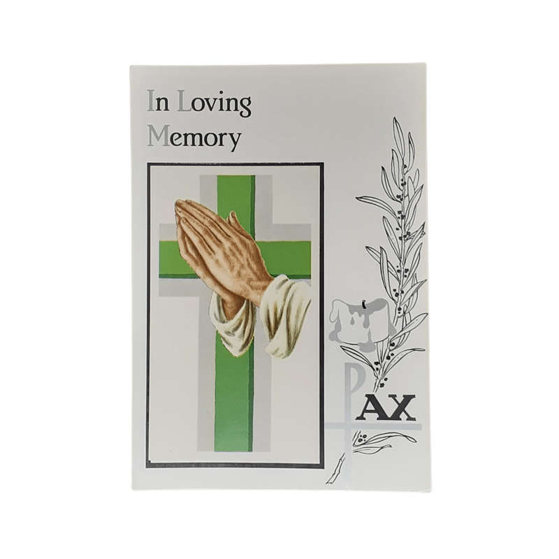 In Loving Memory Card Praying Hands