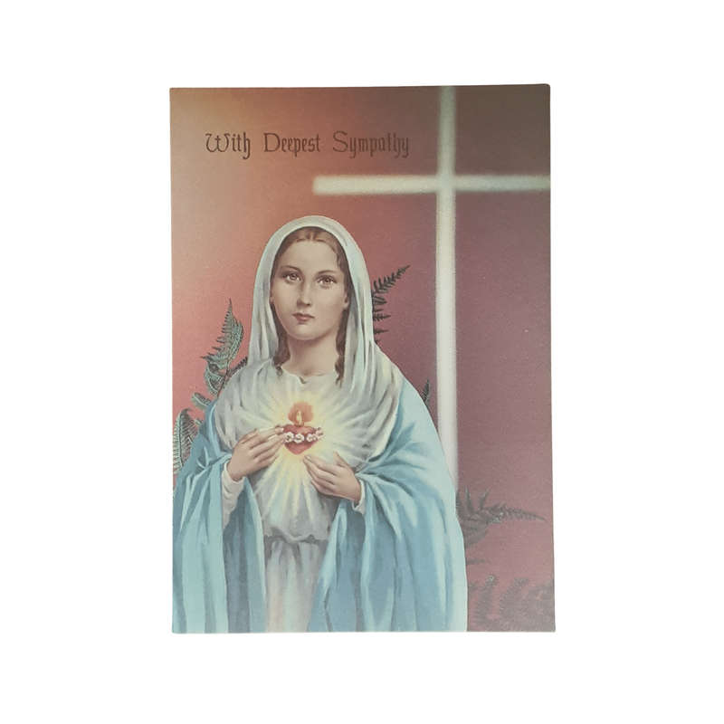 With Deepest Sympathy Mass Intention Card Mary